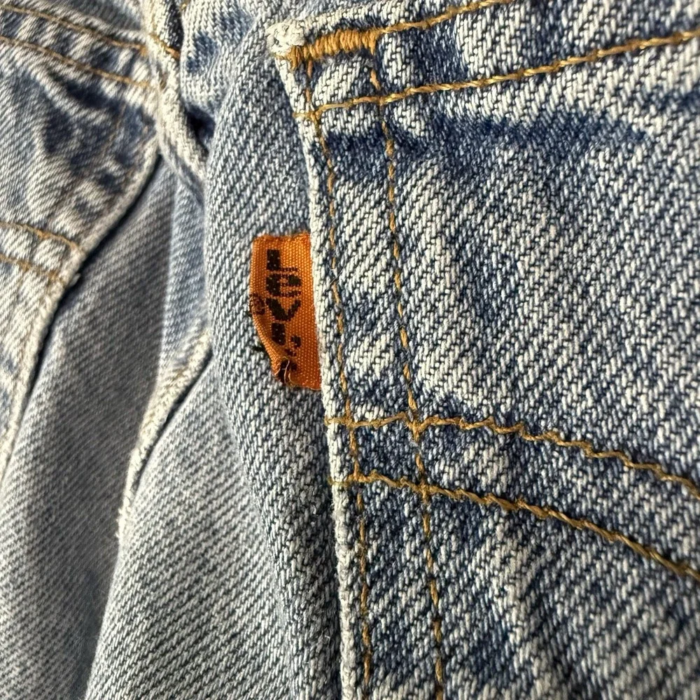 Vintage 1997 Levi's 550 Relaxed Fit Jeans Light Wash Orange Tab Boys Size 10